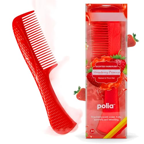 Peine desenredante con aroma a fresa Polia para todo tipo de cabello