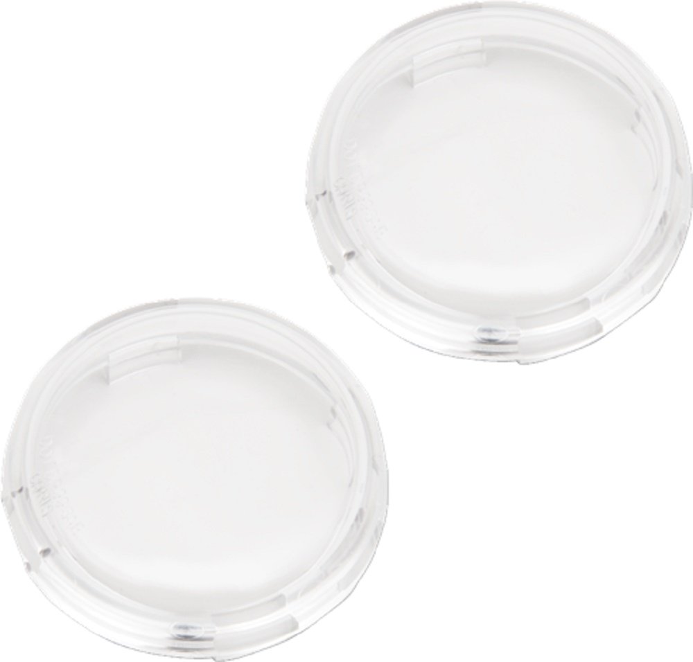 Orange Cycle Parts Pair Clear Bullet/Deuce Style Lens for Harley repl # 68973-00