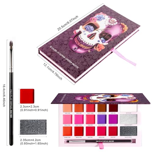 Paleta de labios de 18 colores solución duradera contra la sequedad del labial 6