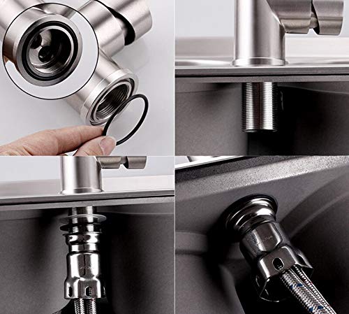 Mitigeur lavabo cascade en laiton massif avec bec plat anti-éclaboussures