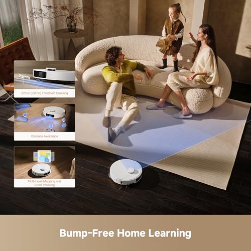 Image of Mova P50 Ultra Robot Vacuum Cleaner with Flexible Mop, 19,000 Pa Suction Power with Anti-Tangle Brush, Corner and Edge Cleaning, 167℉ Automatic Cleaning & Self-Drying & Cleaning, Auto Empty & Refill