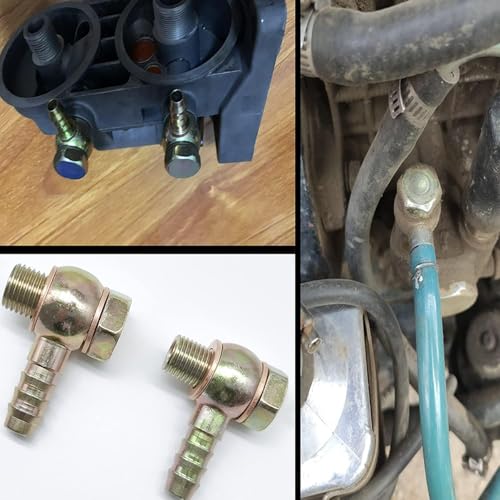 image for OBQSNS 4 Set 12mm & 14mm Diameter Banjo Hose Barb Bolt Fittings,Metric