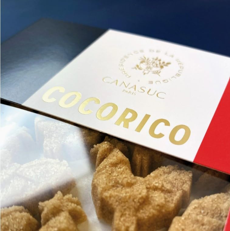 Canasuc Cocorico (French Roosters) Pur Sucre de Canne, Assorted 3D Molded Brown Cane Sugars, 6.4 Oz, Made in France