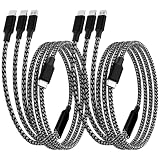 IDISON USB C Multi Charging Cable [2Pack 4FT], 3 in 1 Charging Cable Nylon Braided USB-C Multiple Charger Cord with Type-C, Micro USB and IP Port for iPhone 16/15 Series/Cell Phones and More