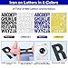 20 Sheets 880 Pieces Iron on Letters, 2 Inch Iron on Vinyl Letters for Clothing, Heat Transfer Letters with A-Z PU Alphabets Sticker, Iron on Letters for Fabric, Clothing T-Shirt Printing DIY Craft