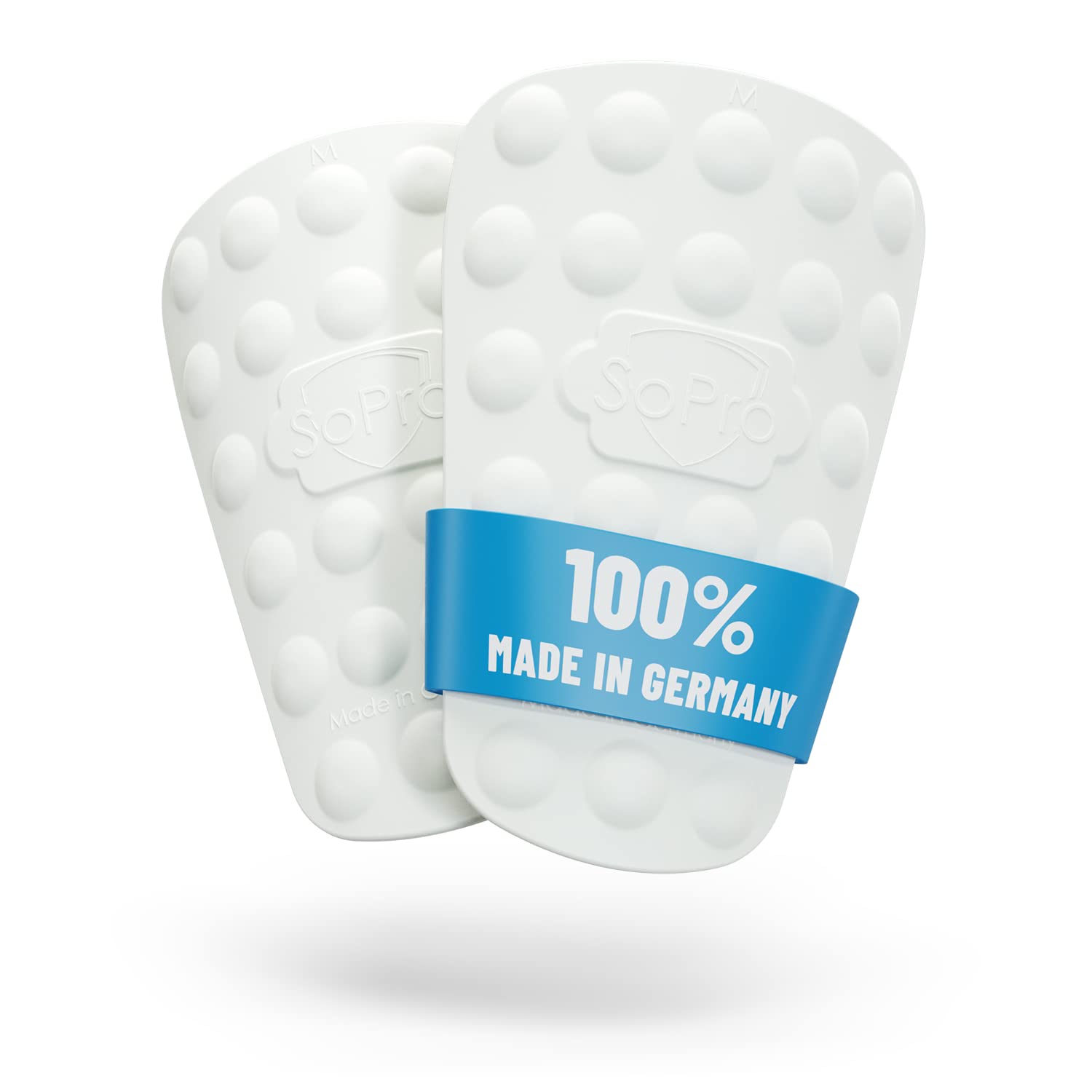 SoPro Schienbeinschoner – Schienbeinschoner für Kinder & Erwachsene – 158 x 110 x 5 mm, rutschfest, leicht, geruchsneutral, Made in Germany