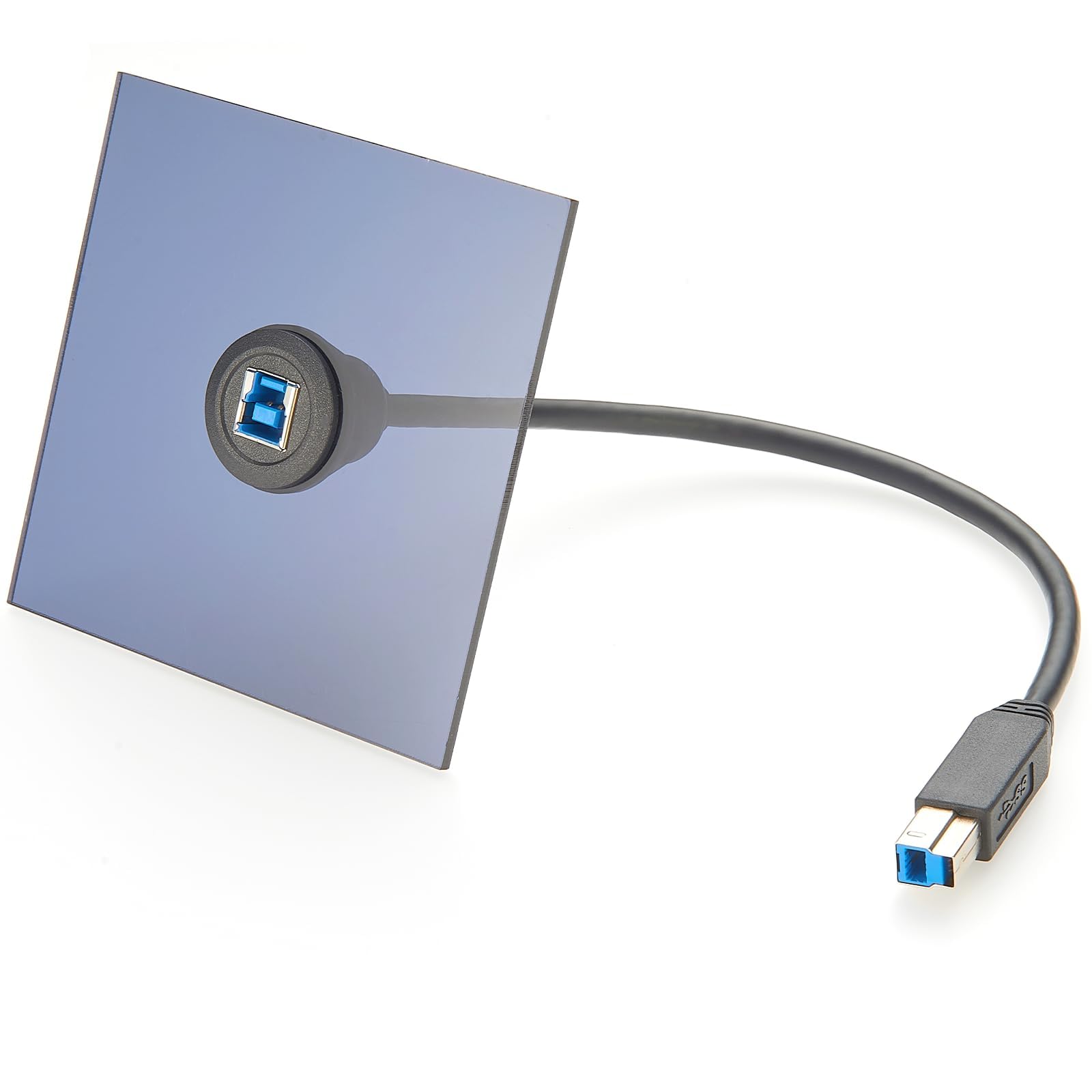 Kabel przedłużający USB 3.0 B na gniazdo B, okrągły kabel montażowy do skanera drukarki, 5 sztuk