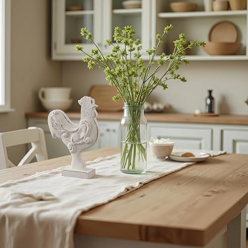 Estatua pequeña rústica de gallo para cocina 6 x 8 pulg miniatura 5