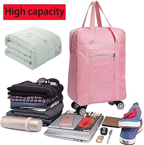 ELDA Expandable Foldable Suitcase Luggage Rolling Duffel Bags for Traveling Sport Weekender Overnight Bag Rolling Immigration Bags for Men Women Lightweight Luggage with Spinner Wheel 4 ELDA Expandable Foldable Suitcase Luggage Rolling Duffel Bags for Traveling Sport Weekender Overnight Bag Rolling Immigration Bags for Men Women Lightweight Luggage with Spinner Wheel