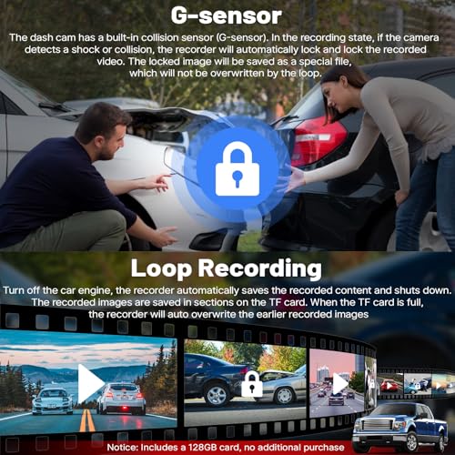 KuTaiTai 4K Dash Cam for F150/F250
