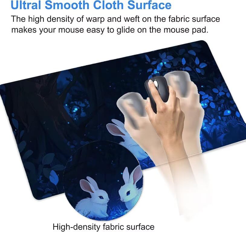 Desk mat lapin avec bords cousus pour protéger efficacement votre bureau - 6