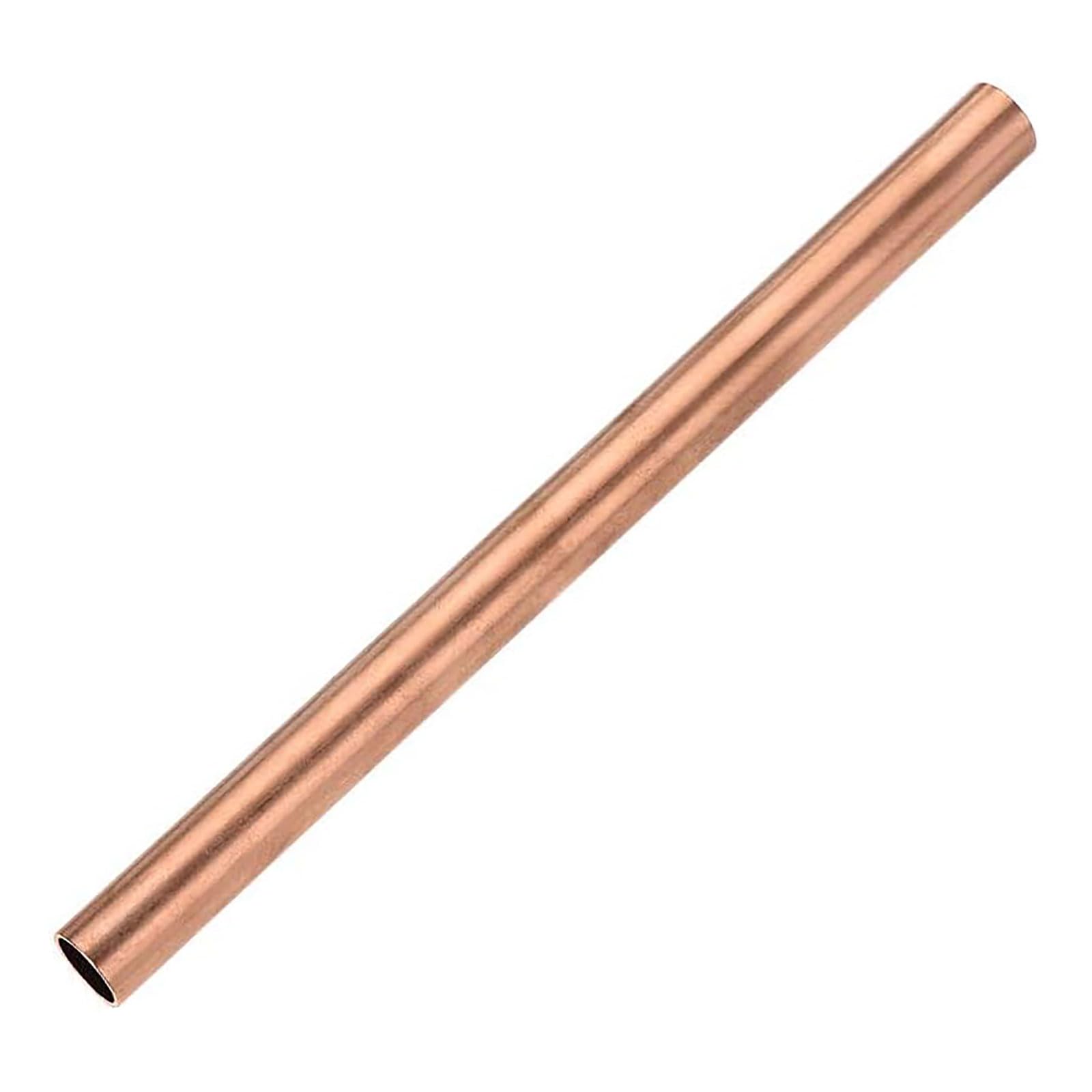 Tubo De Cobre Redondo 9 Mm Diámetro Exterior - Longitud 500 Mm, Espesor Pared 2 Mm, Para Fontanería Y Refrigeración