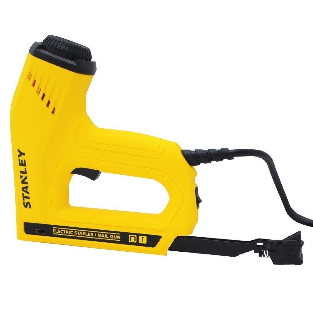 STANLEY 6-Tre550 Agrafeuse Électrique Gamme Pro - Pour Agrafes De Type G Et Clous De Type J -Puissance Réglable - Chargement À Glissière - Système Anti-Bourrage