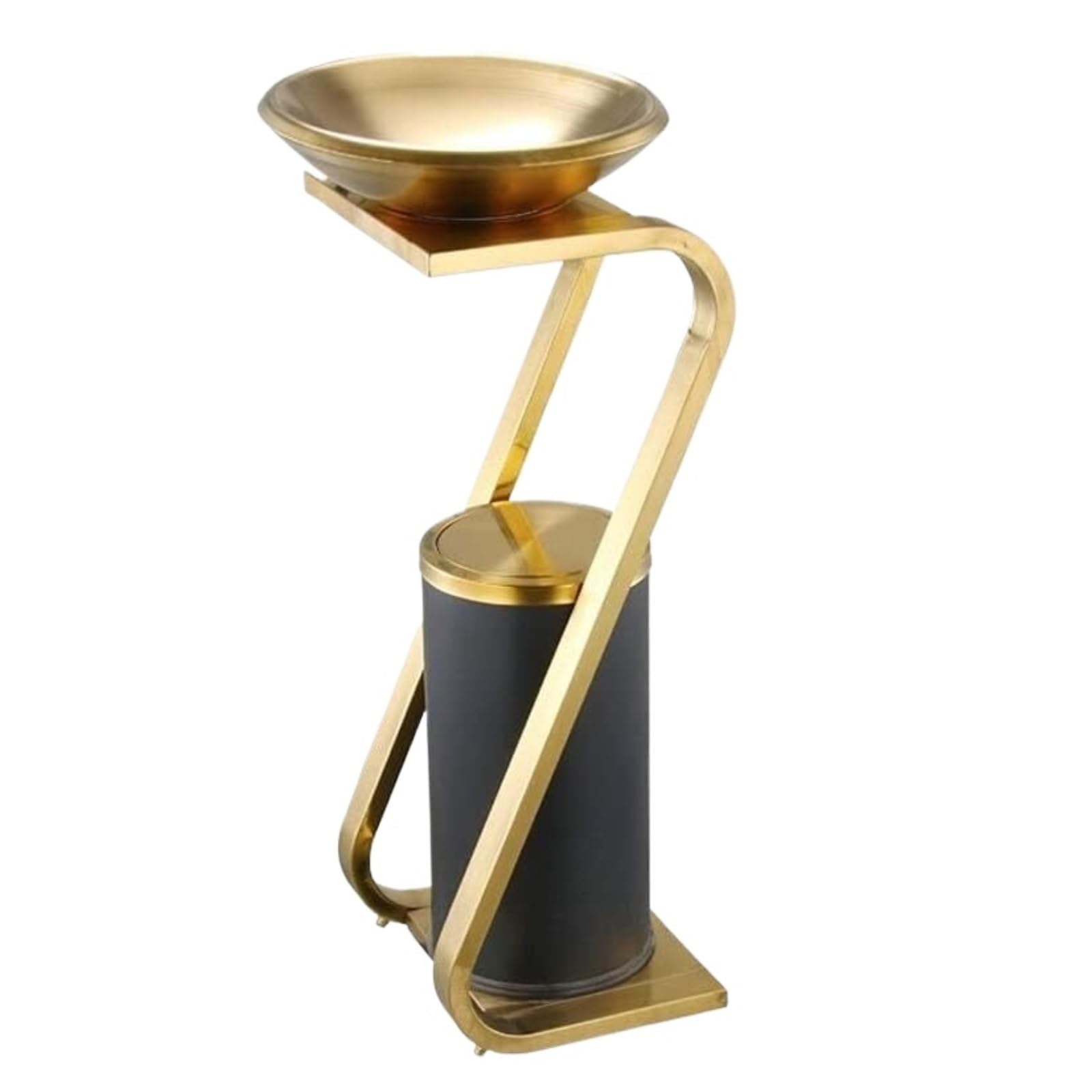 JYARZ Indoor or Outdoor Rubbish, Trash Can Commercial Garbage Can Ventilated Garbage Bin For Hotels Office Buildings Shopping Mall Dustbin Trash Can(Gold)