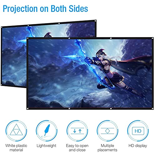 Pantalla para proyector de 150 pulgadas plegable antiarrugas miniatura 3