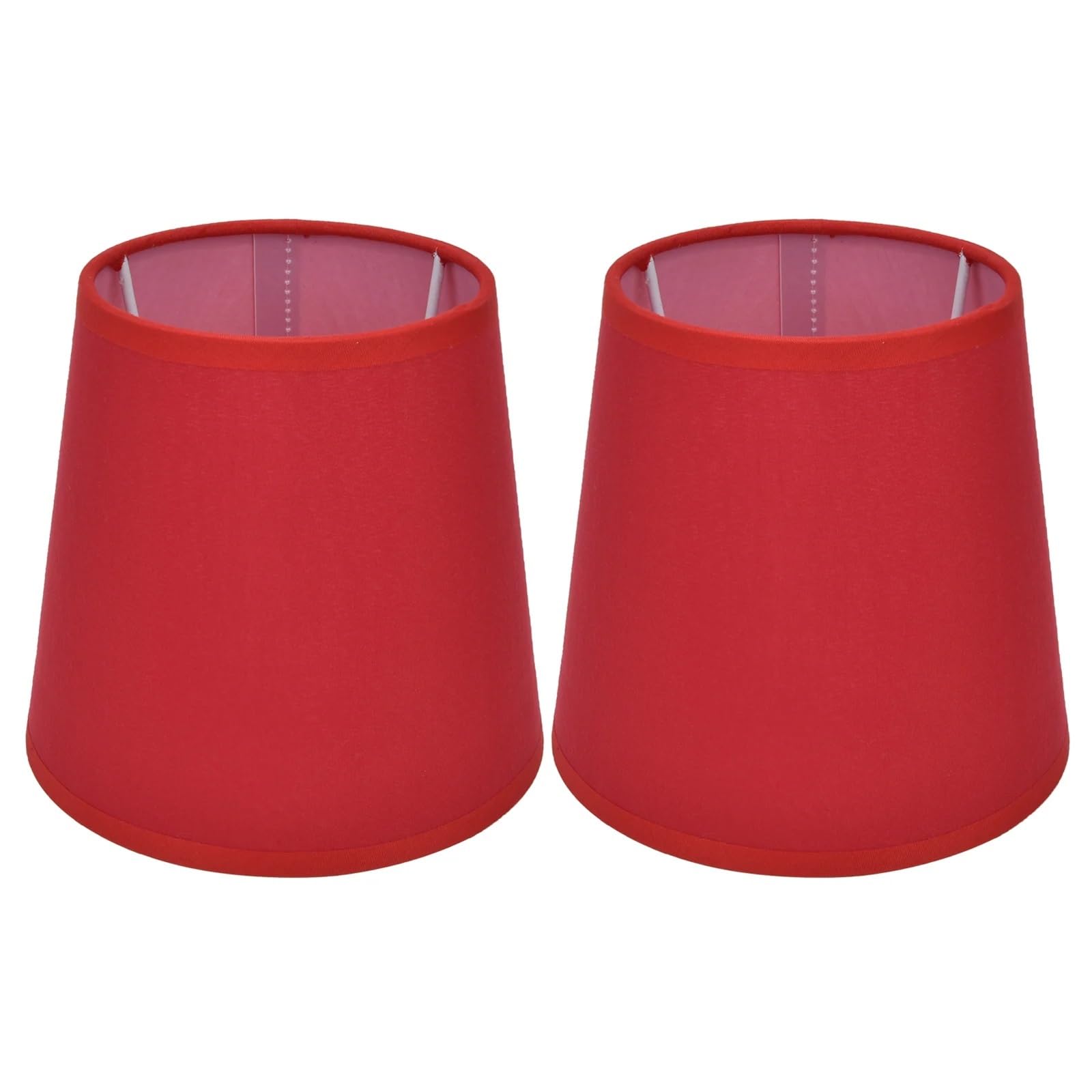 Hkybcf Red Lamp Shade 2Pcs Indoor Lamp Shade Fabric Lampshade Lamps Holder Chandelier Table Floor(Red)