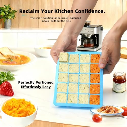 Bandejas de silicona para hielo con tapa, 20 cavidades miniatura 6