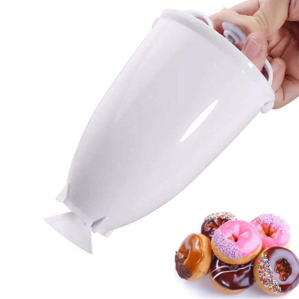 apoflyPlastic Donut Maker Mold Mini Doughnut Maker Machine Churro Maker for Pastry Making Bake Ware(White)