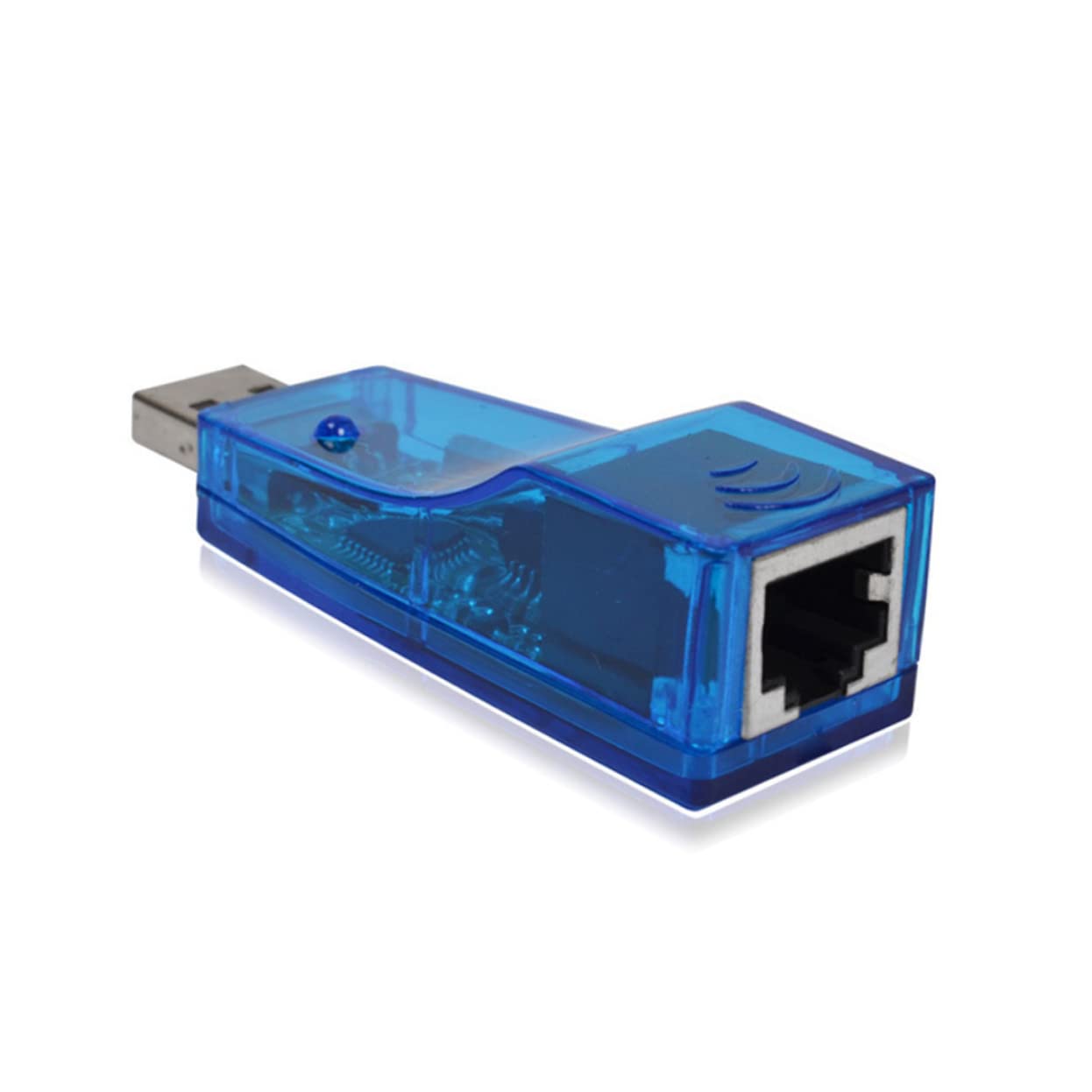 Hemoton USB to Ethernet Adapter Compact USB LAN Network Card Mbps for Desktop and Laptop and Play No External Power Required Compatible and