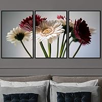 3 Piece Framed Canvas Wall Art Bohemian Bouquet Colorful Canvas Prints Home Artwork Decoration for Living Room,Bedroom - 16