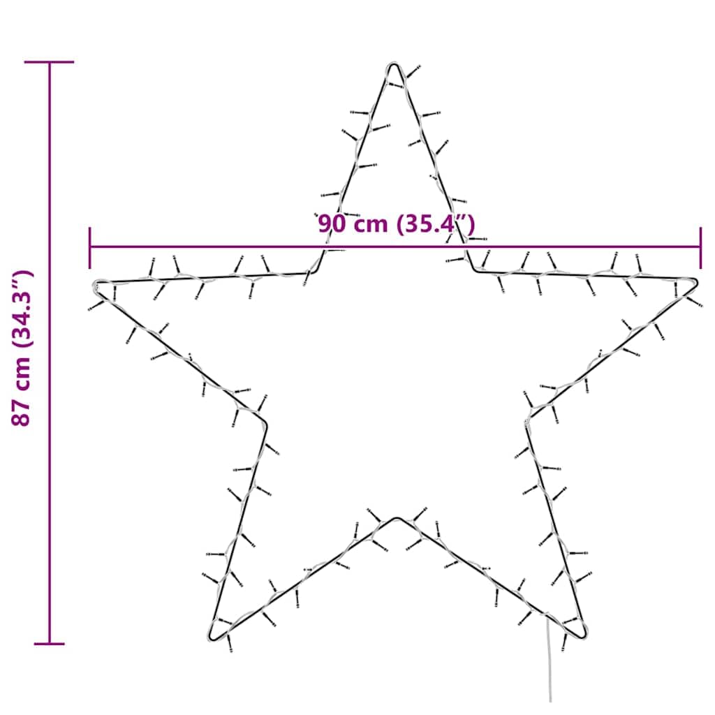 Weihnachtsbeleuchtung Stern-Silhouette 115 LEDs Warmweiß mit 8 Lichteffekten für Innen- und Außenbereich, wetterfest, USB-betrieben, ideal für festliche Dekorationen im Garten, Balkon