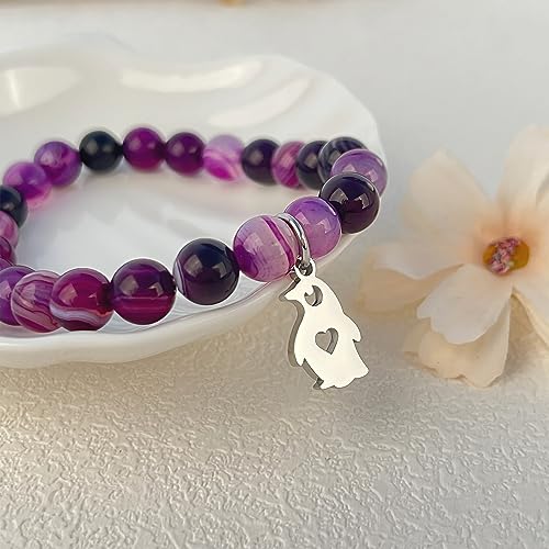 Penguin Gifts for Women Natural Stone Beaded Penguin Bracelets Penguin Lover Gifts for Her2
