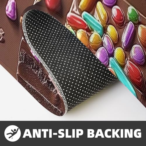 Tapetes de cocina acolchados Candy And Chocolate, lavables y antideslizantes, 43x119 y 43x76 cm 6