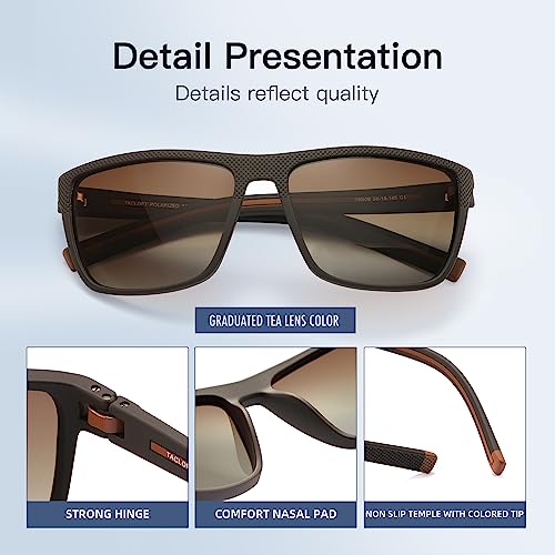 Polarized Sunglasses Men UV400 Protection - Unbreakable TR90 Frame, Fishing & Driving Sport Shades3