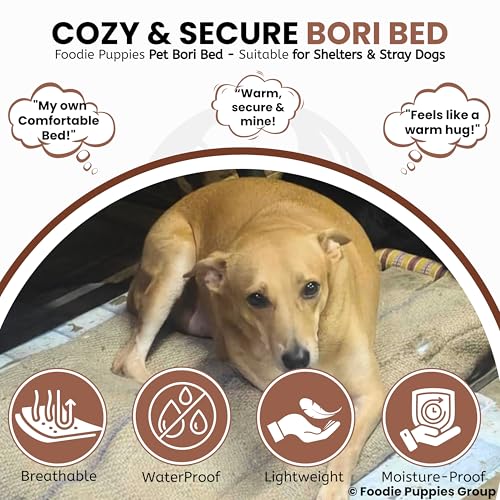Image of Foodie Puppies Pet Bori Bed for Stray Dogs and Puppies | Jute Sack with 3.5Kg Shredded Cloth Filling | Durable, Comfortable & Sustainable Resting Gunny Bags Solution for Shelters (85 x 58 x 12 cm)