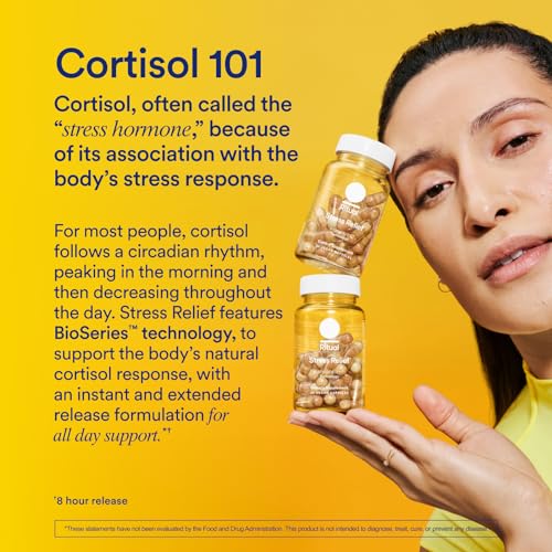 image for Ritual Stress Relief Supplement BioSeries with 8-Hour Release to Suppo