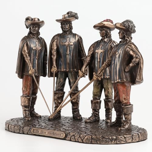 Estatua de resina con acabado bronce de Los Tres Mosqueteros miniatura 3
