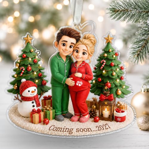 Gifts for Expecting Parents - Pregnancy Announcement Christmas Ornament