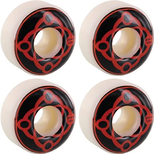 Big Link White/Black/Red Skateboard Wheels - 55mm 101a (Set of 4)
