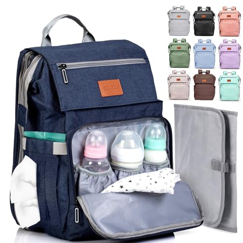 Image of PILLANI Baby Diaper Bag Backpack - Large Bag for Boys & Girls, Waterproof Diaper Backpack - Travel Diaper Bags w/Changing Pad, Baby Registry Search & Shower Gifts - Essentials Must Haves Newborn Stuff
