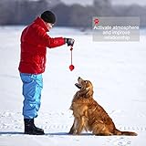 UEETEK Haustier Ball Spielzeug mit Seil für Hunde,Durchmesser 7,5 CM Gummi Hund Kauen Ball für Haustiere Hunde Ausbildung Spielen Übung,Rot - 6