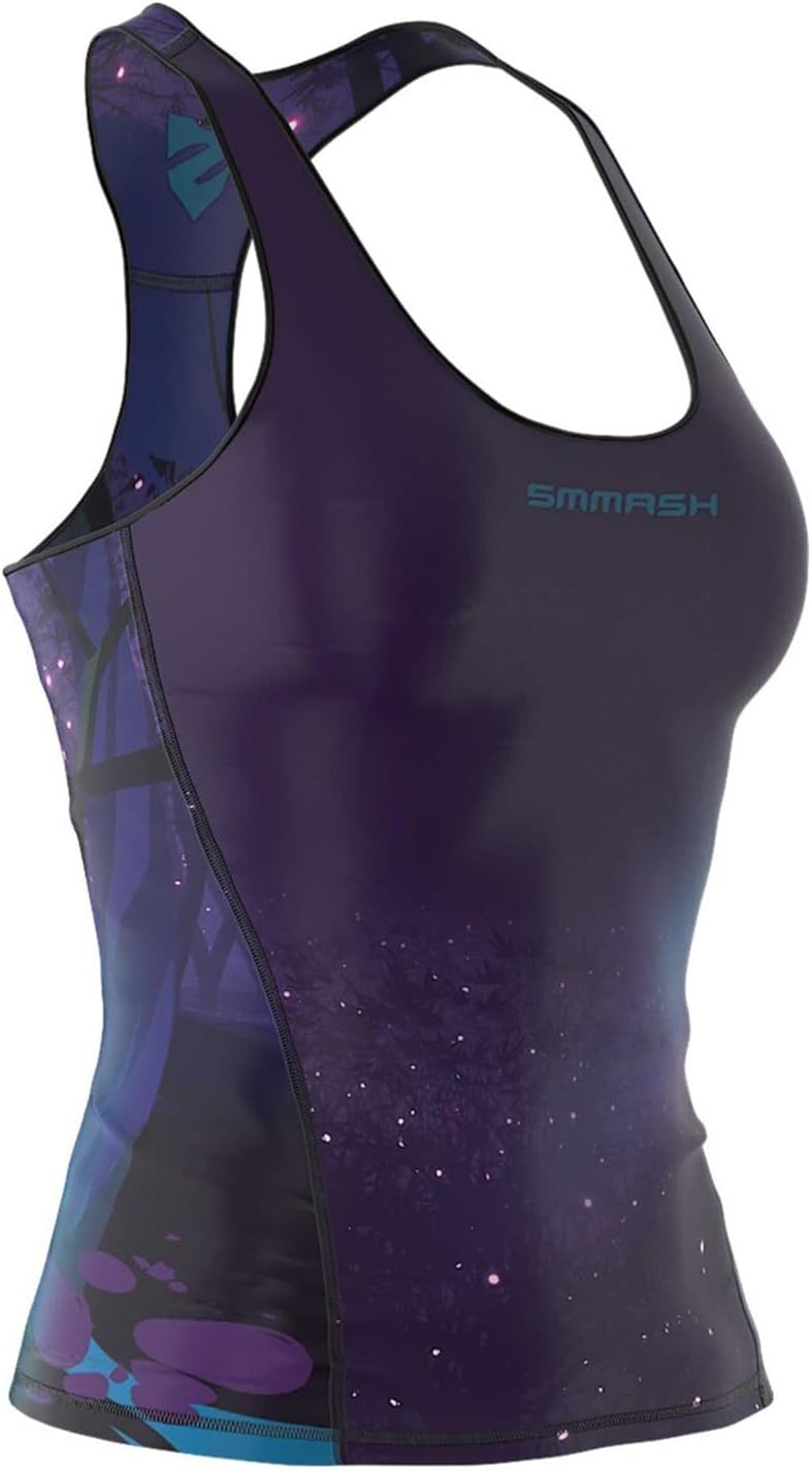 SMMASH Steampunk Sport Top Tank para Mujer, Camiseta de Tirantes Deportivas, Camiseta sin Manga para Fitness, Yoga, Formación, Material Transpirable y Antibacteriano