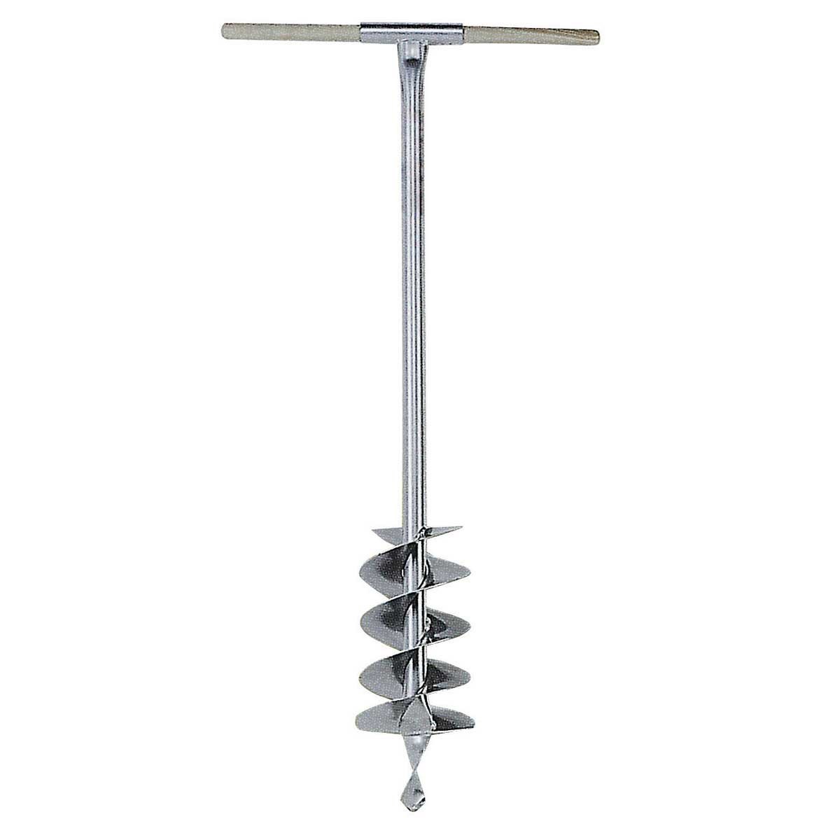 Kerbl Tarière (aide idéale pour la construction de clôtures, pré-perçage sans effort pour la fixation des poteaux, acier laqué, 70 mm) 44484
