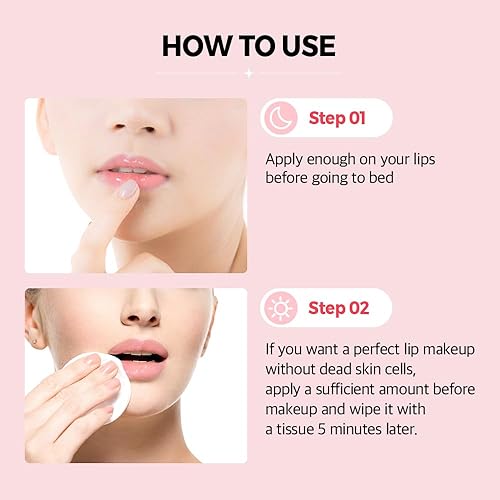 Miniatura 6 de Klavuu Nourishing Care Lip Sleeping Pack - Máscara de labios para exfoliar y nutrir el bálsamo de tratamiento labial para labios secos - Aceite