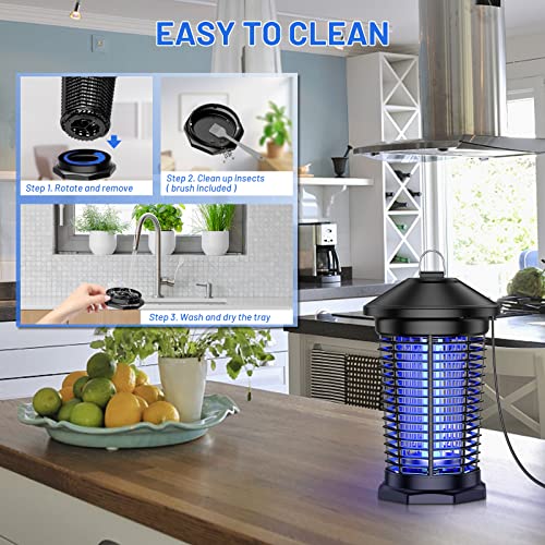 Bug Zapper Outdoor, 4000V 5Ft Cord Mosquito Killer Lantern, Attracts Gnats, Flies, Mosquitoes & Flying Insects, Waterproof Attractant Trap For Indoor & Outdoor - Backyard, Patio, Deck, Garden, Camping #TOP3