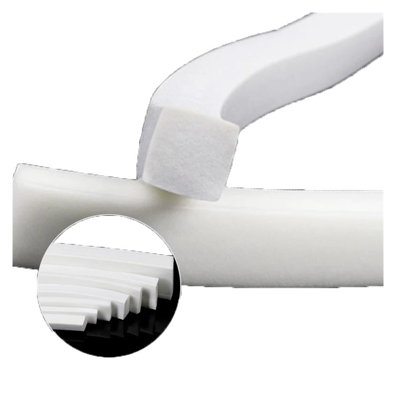 Tira de sellado de espuma de silicona, sello de ajuste cuadrado blanco, tiras de esponja de goma de silicona, junta for puertas y ventanas(10x12mm,SQUARE_5 METERS)