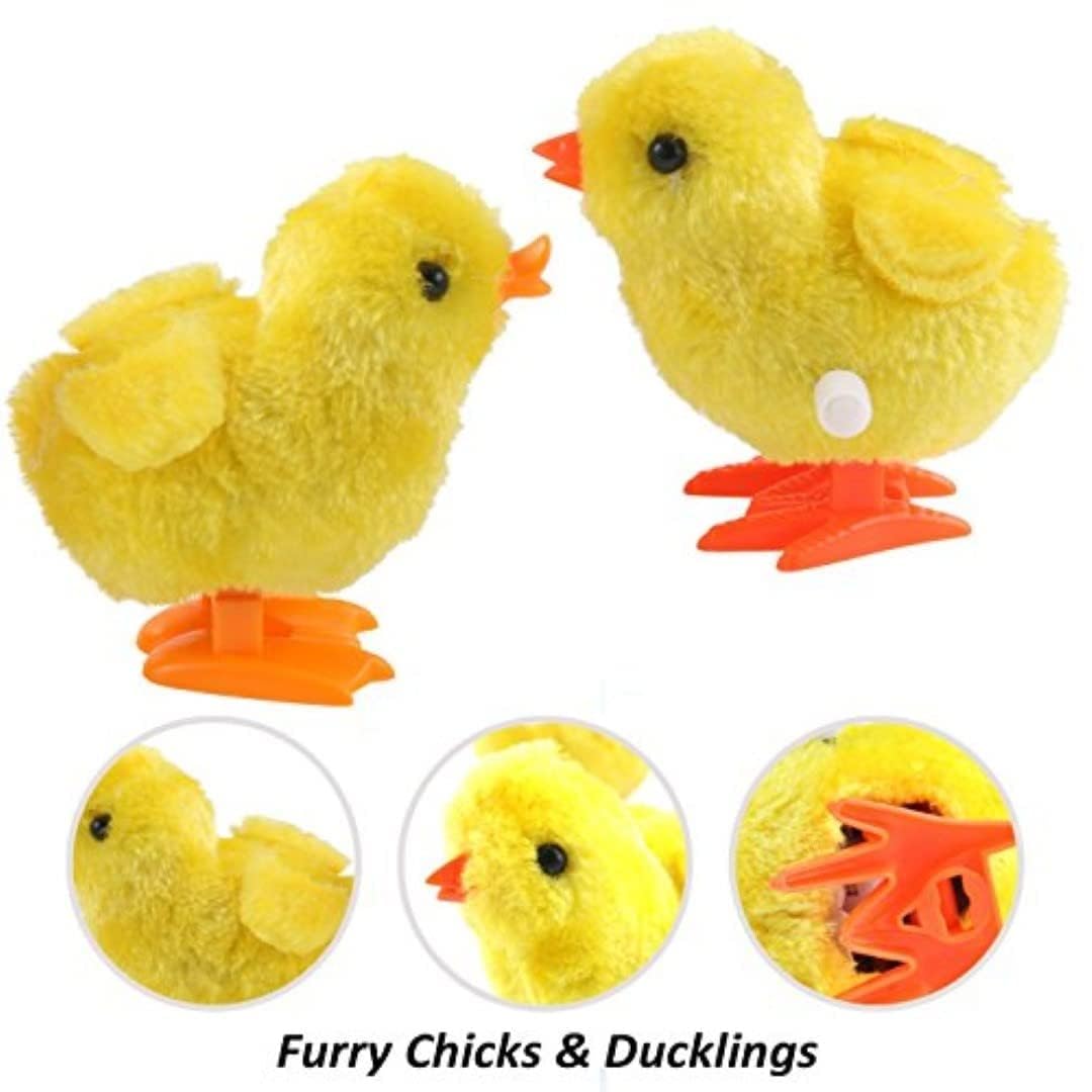 advancedestore Jumping Plush Cute Small Chicken Toy for Kids, Party Favor Gag Toy Â– Easter Egg Baby Bird Yellow Chick Decoration Pack of 2 - Image 4 thumbnail