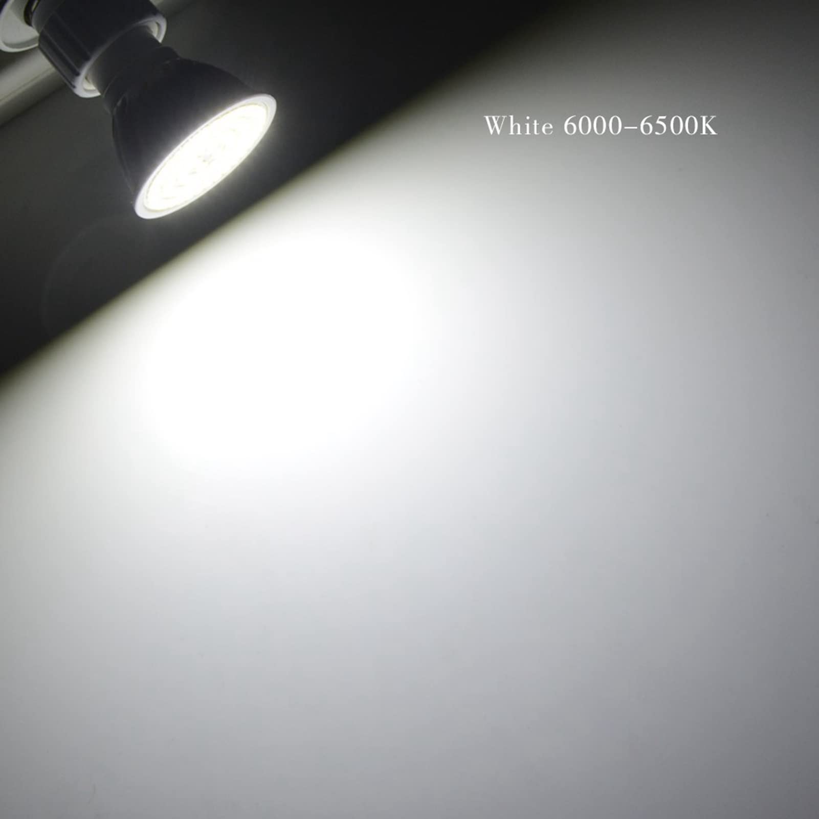 ANTYX 24 wolty GU10. Lampa żarówki LED 12V, świetna do użytku w oświetleniu utworu, aw oprawach oświetleniowych, dla domu, restauracji biurowych AC/DC 12-60V, Paczka 6. (Color : Zimna biel)