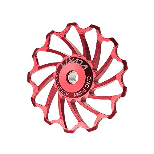 Polia de Metal, Romacci Roldana de cerâmica para bicicleta de estrada MTB 7075 Desviador traseiro de