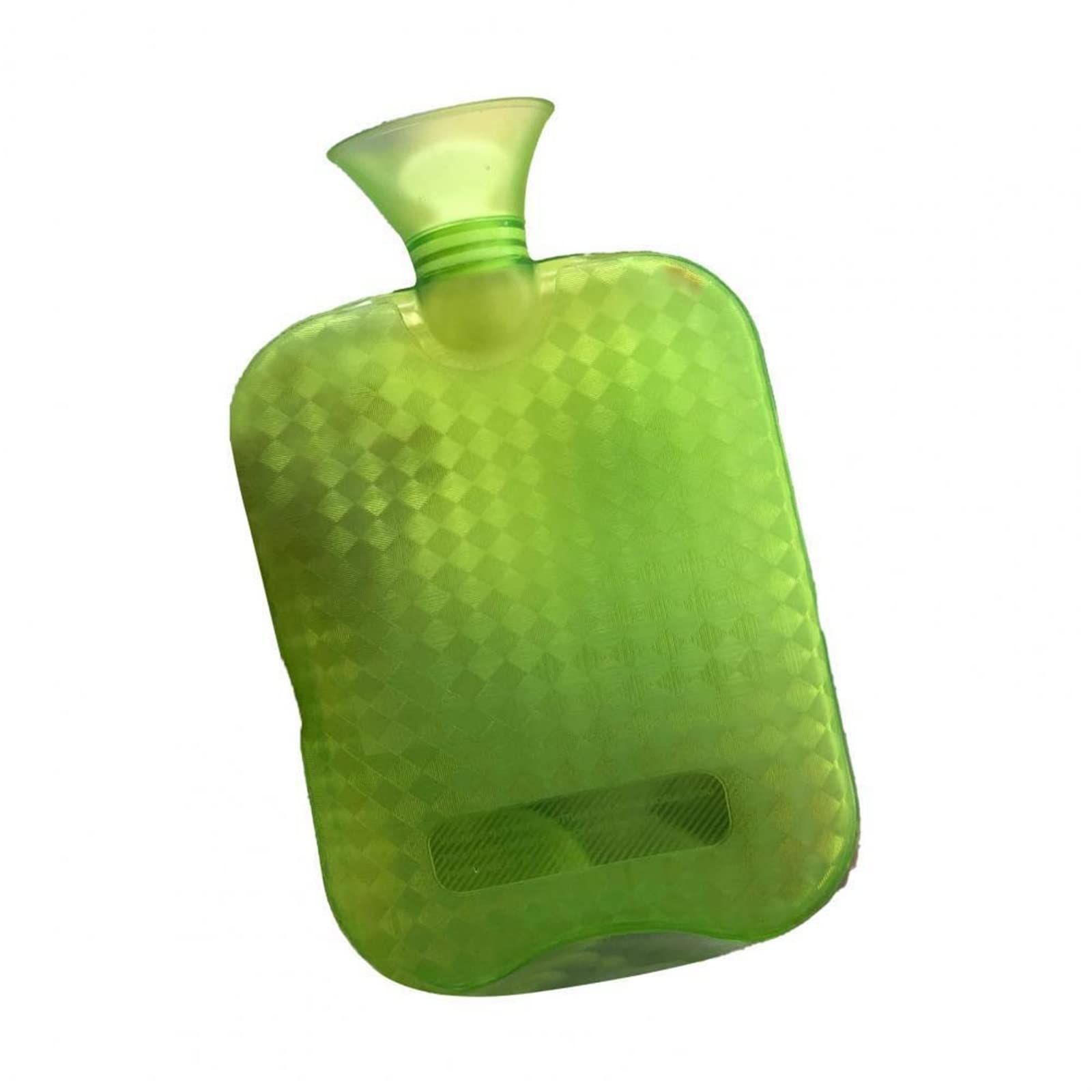 Botellas de agua caliente gruesas, bolsa for calentar en invierno, for menstrual gran capacidad y larga duración(Green)