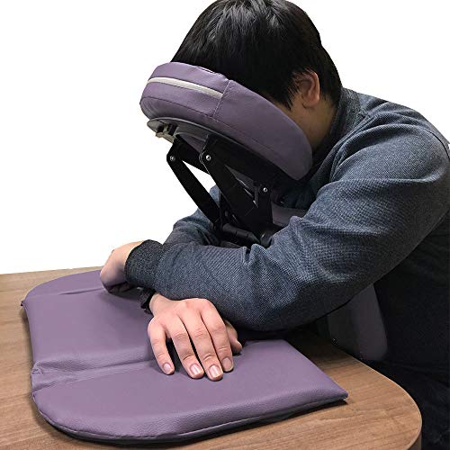 Portable Tabletop Massage Kit, Complete Face Down Massage Package for Desk and Tabletop - Instant Enjoy Professional Massage Experiences Anywhere at Home, Office, Travel, Vitrectomy Recovery Purple