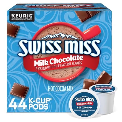 Swiss Miss Milk Chocolate Hot Cocoa, Single-Serve Keurig K-Cup Pods, Hot Chocolate, 44 Count