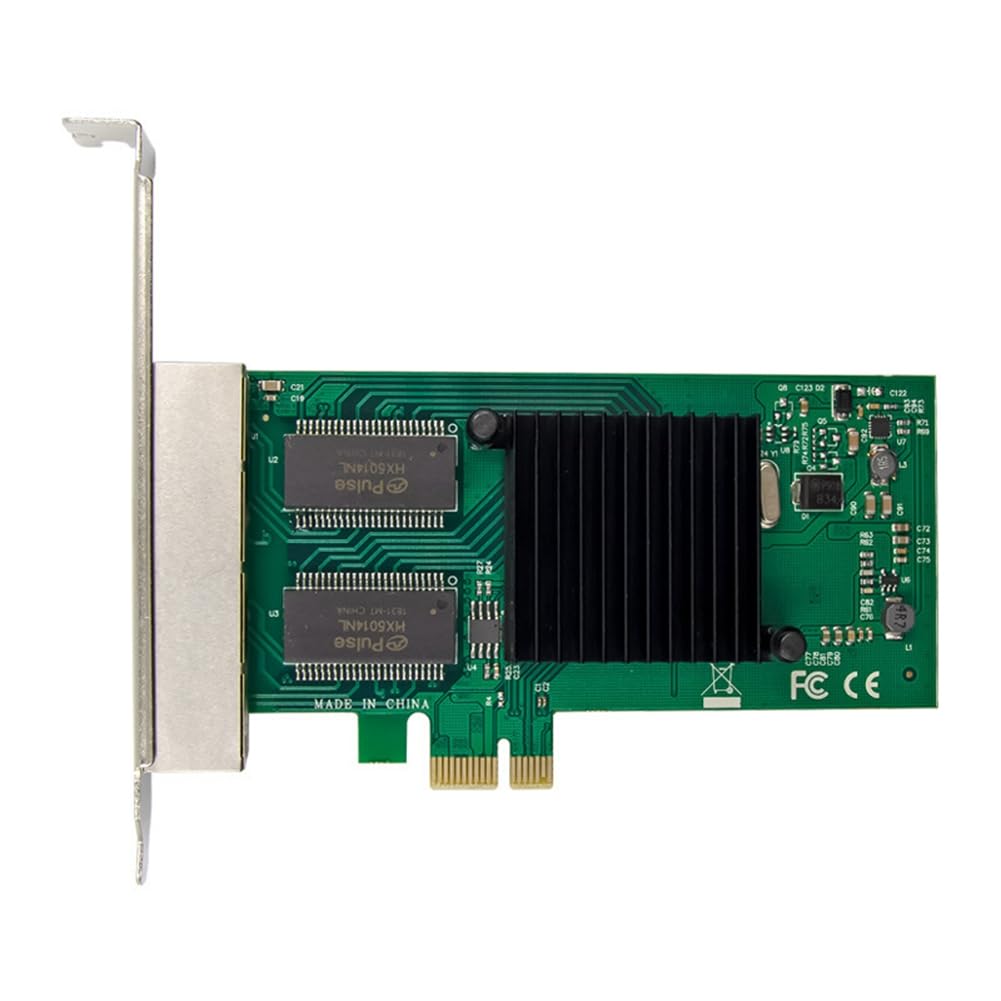Carte Réseau Serveur Gigabit I340-T4 PCI-E X1 4 Ports RJ45 PCI Express X Gen 2.1 5GT/S 82580EB Carte Réseau Gigabit