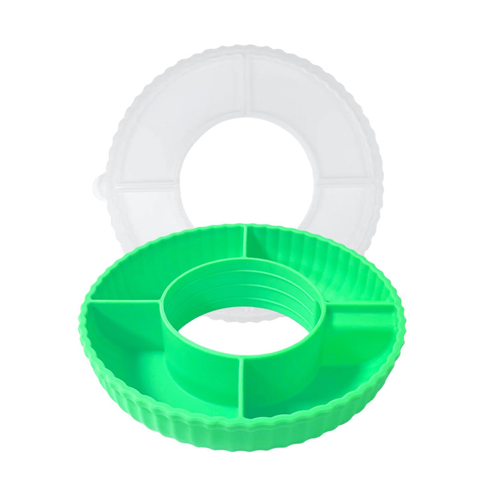 Yixannx Green Covered Snack Storage Tray Convenient Container For Cookies And Treats Divided Silicone Tray Reusable Snack Nuts,