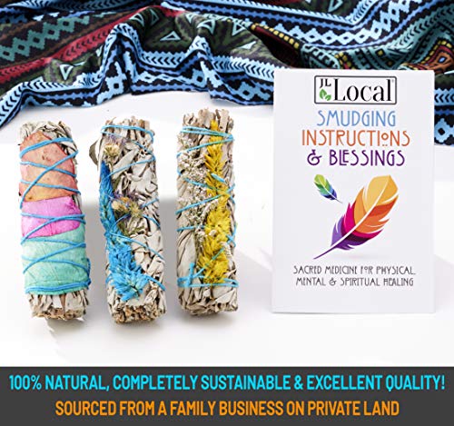 image for JL Local Fire Flowers Sage Smudge Sticks - Sage Bundles - White Sage w