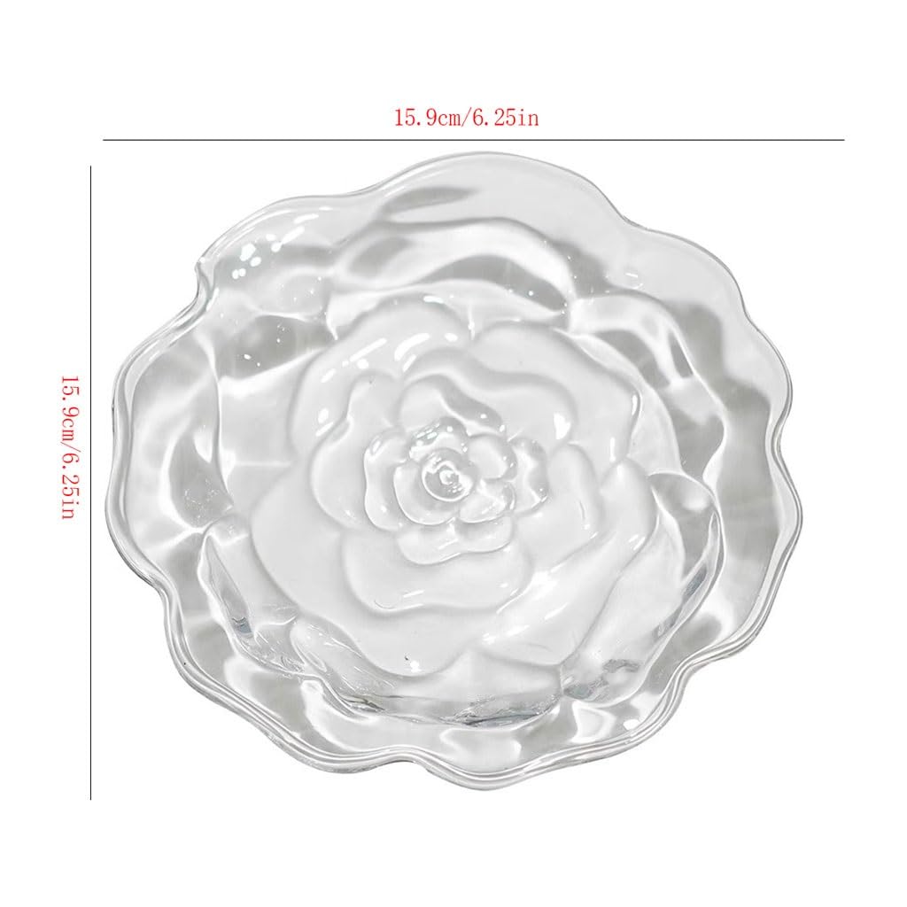 Plato de cristal creativo – Platos versátiles para servir postres y frutas, elegantes platos de aperitivos para fiestas, hogar y eventos, vajilla elegante esencial